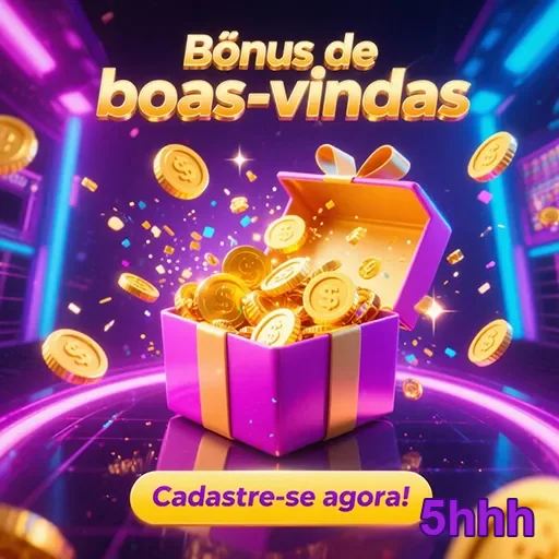 Imagem de boas-vindas com o logo do site 5hhh, promovendo um bônus especial para novos usuários.