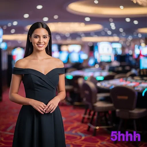 Dealer VIP em um cassino no site 5hhh, oferecendo uma experiência de jogo exclusiva.